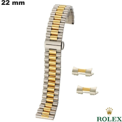 Bracelet President Argenté Métal Rolex de montre 22 mm