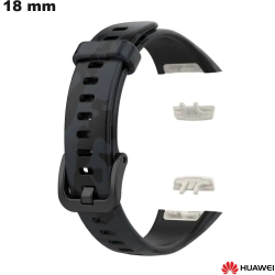 Bracelet Huawei Noir 18 mm camo smartwatch Caoutchouc