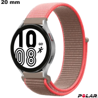 Bracciale in nylon per orologio connesso Polar Rosa 20mm economico