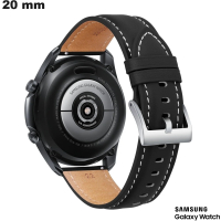 Acquista Bracciale Nero 20 mm per smartwatch Samsung in Vera Pelle