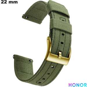 Armband 22 mm Groen voor Honor Horloge Stoffen ● Snelle Levering