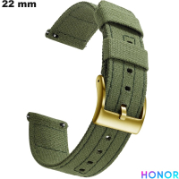 Bracciale 22 mm Verde per orologio Honor Tessuto ● Consegna Veloce