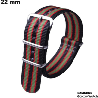 Bracciale 22 mm Nero Samsung Nylon per orologio intelligente di qualità