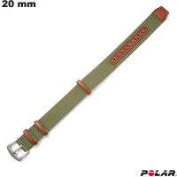 Bracciale orologio 20mm Verde Polare Tessuto / Spedizione Gratuita