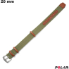 Bracciale orologio 20mm Verde Polare Tessuto / Spedizione Gratuita