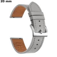Armband 20 mm Echt Leer Grijs van Horloge \ Snelle Verzendning