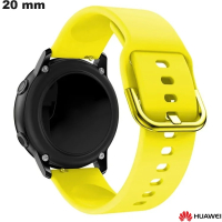 Acheter Bracelet Huawei tendance smartwatch Jaune 20mm Caoutchouc