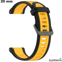 Bracelet 20mm Caoutchouc Garmin montre Jaune