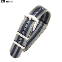 Nylonarmband voor horloge Grijs 20mm / Verzending binnen 24u