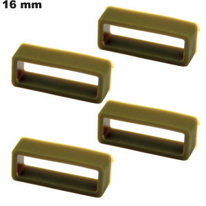 4 Passanten 16 mm grün Gummi-Armband ● Versand in 24h 4 Passanten 16 mm grün Gummi-Armband ● Versand in 24h