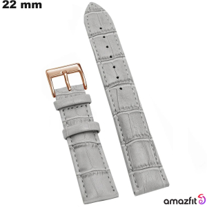 Bracciale Grigio in Vera Pelle per orologio connesso Amazfit economico