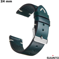 Bracelet 24mm Bleu Cuir véritable de montre Suunto