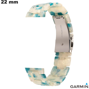 Bracelet 22mm Blanc Garmin pour montre Résine / Envoi Rapide