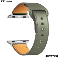 Bracelet Vert montre connectée Apple Watch 22mm Métal de qualité