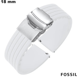 Bracelet Fossil Silicone Blanc de montre intelligente
