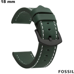 Pulseira de Couro Sintético Fossil Verde para relógio de 18 mm