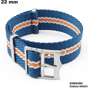 Braccialetto Blu 22mm Nylon commando Samsung smartwatch di qualità