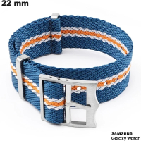 Braccialetto Blu 22mm Nylon commando Samsung smartwatch di qualità
