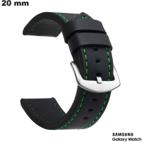 Armband aus schwarzem Kunstleder für günstige Samsung Smartwatch