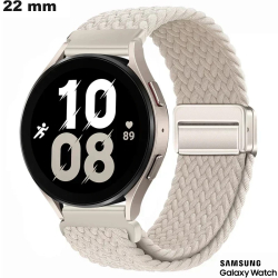 Bracelet Samsung smartwatch 22mm entrelacé Blanc Nylon