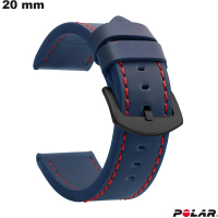 Bracciale Polar orologio intelligente 20 mm Blu Finta pelle di qualità