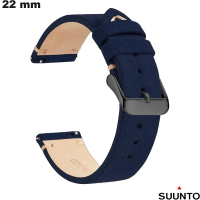 Verkauf Echtes Lederarmband Suunto 22 mm Blau für Uhren