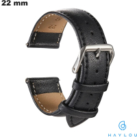 Bracciale per orologio Nero Pelle vera 22 mm Haylou economico