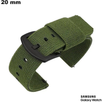 Bracciale 20mm per smartwatch Verde Nylon Samsung di qualità