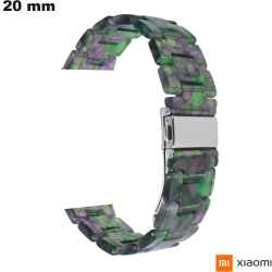Bracelet 20mm Résine Xiaomi Vert smartwatch