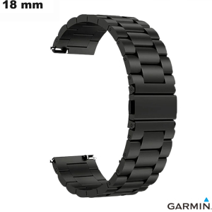 Bracelet 18mm montre connectée Garmin Noir Titane de qualité
