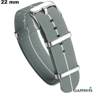 Armband Garmin 22 mm Grau Stoff Smartwatch Nato günstig