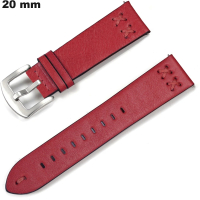 Echtes rotes Lederarmband 20mm | Versand in 24h