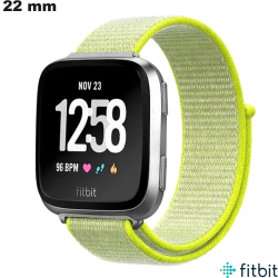 Bracelet Jaune Nylon de montre FitBit Sport Surf 22 mm
