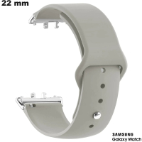 Armband 22mm grau Gummi für Samsung-Uhr ● Kostenlose Lieferung
