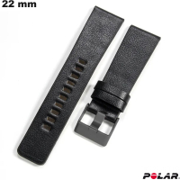 Bracciale per orologio 22 mm in vera pelle Nero Polare economico