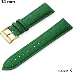 Bracelet Cuir véritable tendance pour montre Vert Garmin