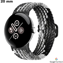 Bracelet 20mm de montre Nylon Noir tressé Google Pixel