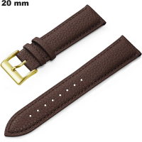 Bracelet 20mm Marron Cuir véritable de montre
