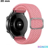 Bracciale per smartwatch in nylon elastico rosa da 20 mm Honor di qualità