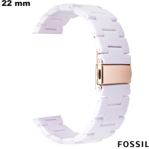 Bracciale orologio Resina 22 mm Fossil Bianco - Spedizione in 24h