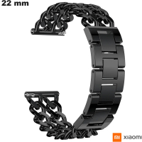 Pulsera Negra 22mm Doble Acero Inoxidable de reloj Xiaomi barata