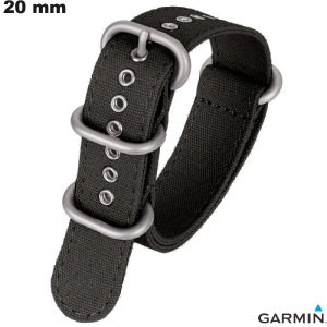 Comprar pulsera Zulu impermeable para reloj Garmin Negro 20 mm Nylon