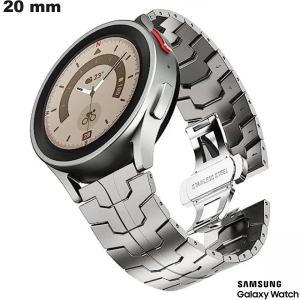 Koop Zilveren RVS Horlogeband 20 mm voor Samsung horloge