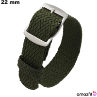 Bracelet 22 mm NATO élégant Vert de montre Amazfit pas cher