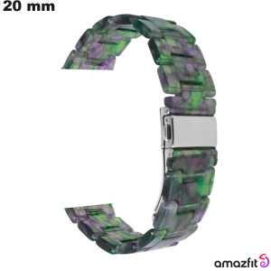 Bracelet 20 mm montre Vert Résine Amazfit ● Port Gratuit