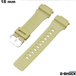 Bracelet de montre Casio G-Shock Silicone 18 mm Beige