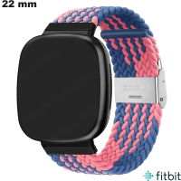 Armband voor horloge Blauw gerecycleerde vezels FitBit 22mm goedkoop