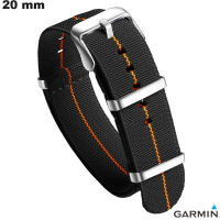 Bracelet Nato Noir 20mm Garmin Tissu montre | Meilleur Prix