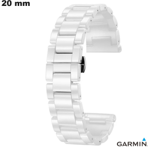 Bracelet Céramique Garmin smartwatch 20mm Blanc de qualité
