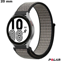Bracelet u Scratch pour montre Gris Polar 20 mm Tissu